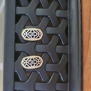 Kendra Scott Ellie Stud Earrings in Gold and Silver Filigree Mix